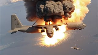 13 MINUTE AGO! A Russian C-130 aircraft carrying ammunition was shot down by a Ukrainian missile