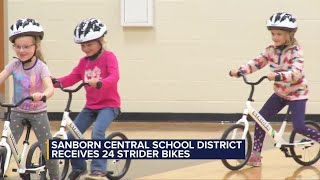 Sanborn Central School District receives 24 Strider bikes