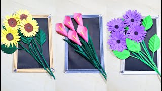 3 BEST DIY PAPER FLOWER WALL HANGING | DIY ROOM DECOR IDEAS | Diy Works