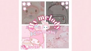 My melody School bag || School bag craft || Inspo : @Baekkum || @PearlyPudding