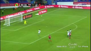 Maroc vs cote d'ivoire -1-0 le but de rachid alioui