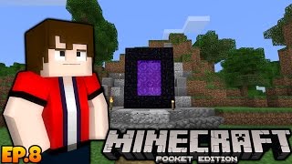 NETHER PORTAL!! - Minecraft PE Survival Indonesia #8