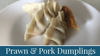 Prawn & Pork Dumplings | Easy Dumplings Recipe | How to make steamed dumplings from scratch