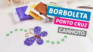 🤚🏻 (Canhoto) Como bordar borboleta em ponto cruz - Wagner Reis