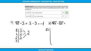 Zadanie 3 | Egzamin Gimnazjalny - Matematyka | 2018