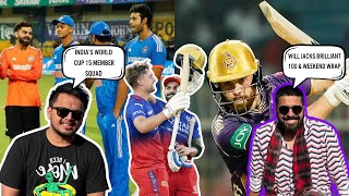 CAN KKR FINISH IN TOP 2? | TEAM INDIA ANNOUNCEMENT - TEAM INDIA 15 FOR T20 WC | Will Jacks 100(41)