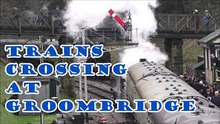 RD26596vid.  Trains Crossing at Groombridge.