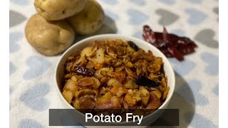 Potato Fry | Crispy Aloo fry | Batate Bajjun upkari | crispy , spicy and tasty