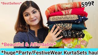 *Huge*Amazon PartyWear KurtaSets haul | Affordable ANARKALI KURTI KURTA SET SUIT GOWN |