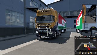 new modified scania truck picking up his first job look the look #eurotrucksimulator