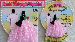 Step By Step Embroidery Braid Hairstyle || Embroidery Hoop Art   || Embroidery hair