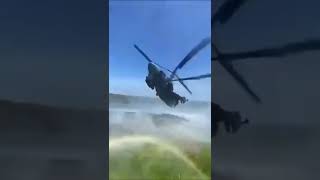 Incredible maneuver of a Ka-52 Alligator helicopter pilot