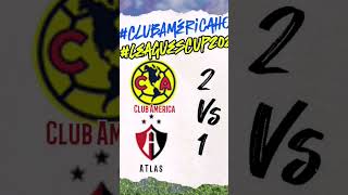 Resultado : El #ClubAmerica 2 - #Atlas 1#odiamemas #zorros #LeaguesCup