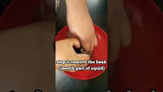 HOW TO CLEAN A SQUID #youtubeshorts #shorts