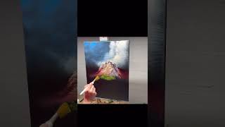 Fun Bob Ross Style Oil Painting #art #artist #painting #artwork #easy #artshorts #arts #fun