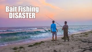 Using FRESH CAUGHT SNAPPER as Bait Turns Into DISASTER FISHING! Surf Fishing Long Island South Shore