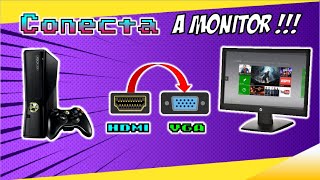 Como Conectar XBOX 360 a monitor de PC Antiguo