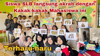 (Terharu) Siswa SLB senang sekali dikunjungi Kakak-kakak Mahasiswa Forum Edukasi Berjalan