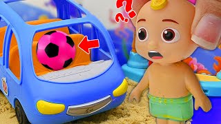 JJ goes looking for a ball at the beach and meets a shark + BEST Compilation Videos for Kids