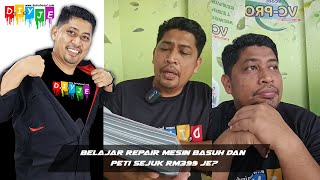 Belajar repair mesin basuh dan peti sejuk rm399 je?