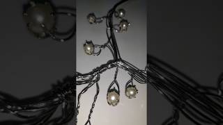 Twisted wire pearl necklace