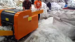 Yarn waste cutting machine for recycling