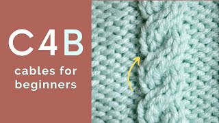 How to work a Cable 4 Back (C4B) for Beginners with a Cable Needle