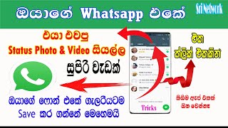 How To Save Whatsapp Status All Video & Photo Your Phone Gallery One Click | Sri Network