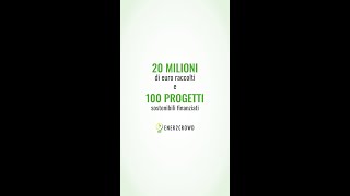 Festeggiamo assieme 20 milioni raccolti e 100 Progetti sostenibili finanziati con Ener2Crowd