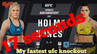 Ufc 4 MY FASTEST KNOCKOUT 17 seconds amanda nunes vs holly holmes online ranked match