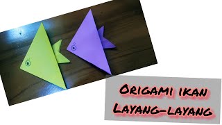 Cara membuat origami ikan layang-layang || origami ikan