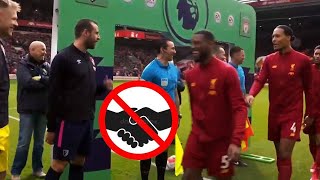 Liverpool And Bournemouth Players Ridiculously Lined Up Despite No Handshakes 🚫🤝