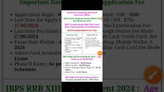 IBPS Gramin Bank RRB 13th Exam 2024