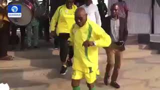 SEE MOMENT OBASANJO PLAY FOOTBALL AS HE CELEBRATE 85TH BIRTHDAY