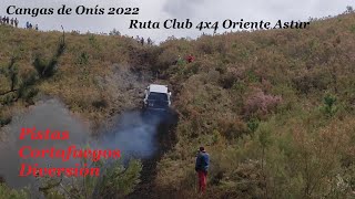 1ª Parte Ruta Cangas, 4x4 Oriente Astur, pistas divertidas, cortafuegos top, todo un espectáculo