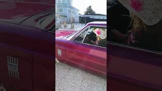 My new friend drives a big pink cadillac eldorado