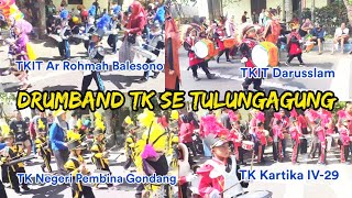 Kemeriahan siswa siswi TK parade drumband Tulungagung 2024