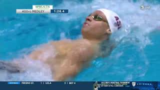 PAC-12 SWIM : LEON MARCHAND BEATS AGAIN THE NCAA RECORD OF 400Y MEDLEY