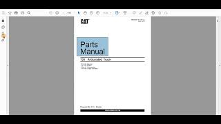 CAT 730 Articulated Truck Parts Manual