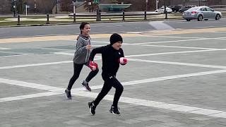 Wilkes kids at the "Rocky Steps" part two