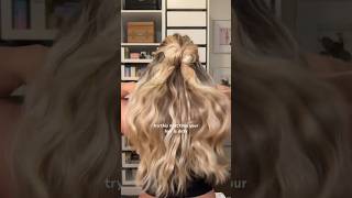 dirty hair hairstyle 🩷 #easyhairstyle #wavyhair #halfupstyle #hairstyle