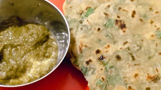 Green onions paratha #shorts | हरे प्याज का पराठा