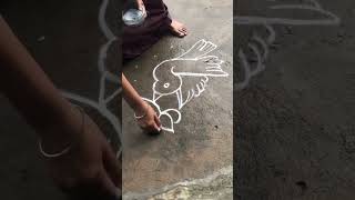 Super simple Sunday kolam /apartment rangoli