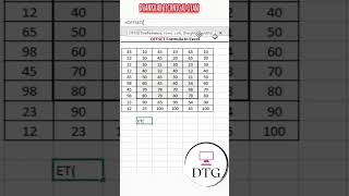 OFFSET Formula in Excel #excel #microsoftexcel #exceltips #exceltutorial #msexcelfullcourse