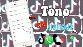 COMO poner ALGUN AUDIO de TIKTOK  De TONO de LLAMADA✨❤️