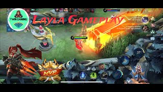 Mobile Legends - Mvp Layla Gameplay ! Bersabar Tempohi Dugaan Bermain Solo !