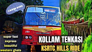 🔴 KOLLAM ↔️ TENKASI KSRTC 😍 BEAUTIFUL WESTERN GHATS❤️