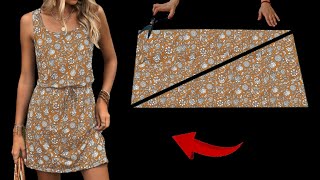 ✅Cool Summer Dress Will Save You This Summer 👗 Sew in Minutes ✂️ Even a Beginner Can Sew