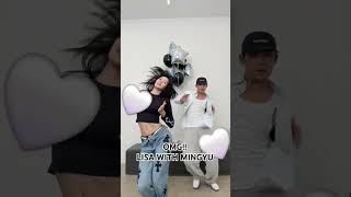 OMG!! LISA WITH MINGYU DANCE ROCKSTAR #lisa #lalisa #blackpink #shorts #short #shortvideo #tiktok