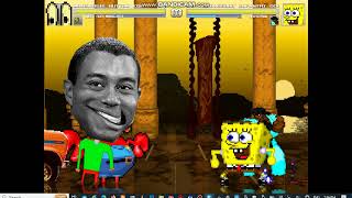 MUGEN: Mr. Krabs (Me) & Omega Tiger Woods 2013 vs NeoZekrom & SpongeBob